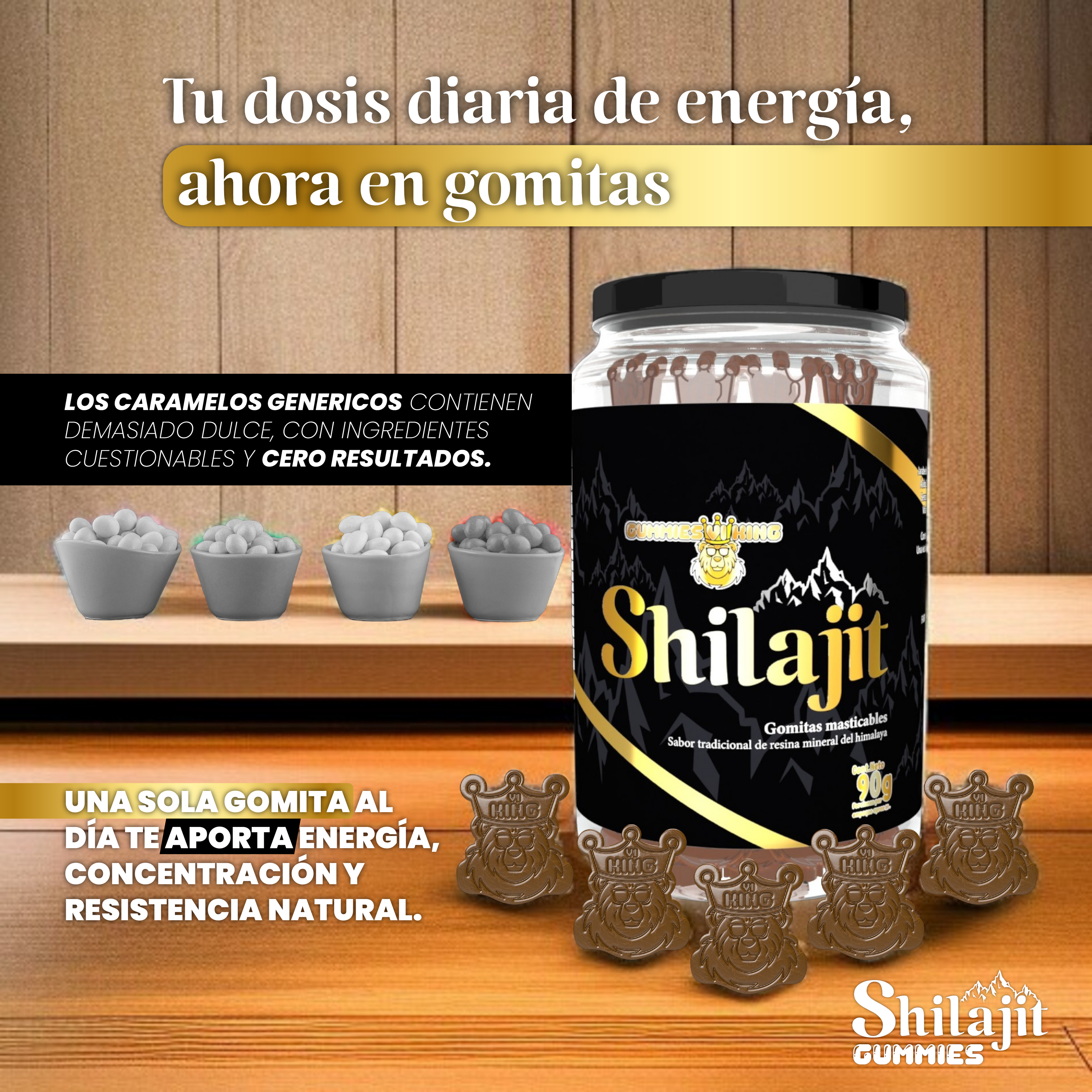🖤 Shilajit Gomas – Energía y Vitalidad en Cada Mordida